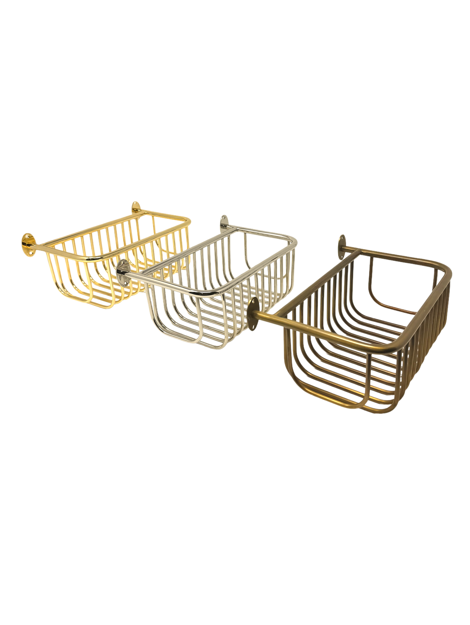 HRLBrass Shower Basket
