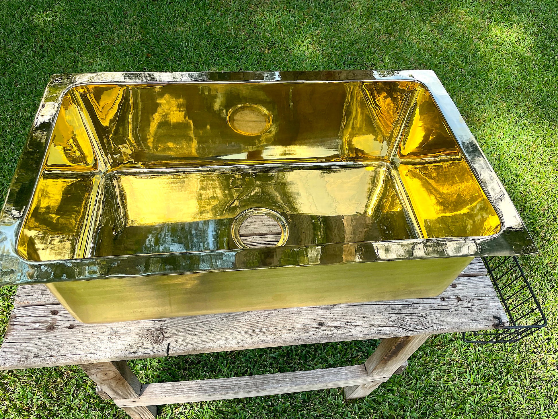 Unlacquered Brass Kitchen Sink
