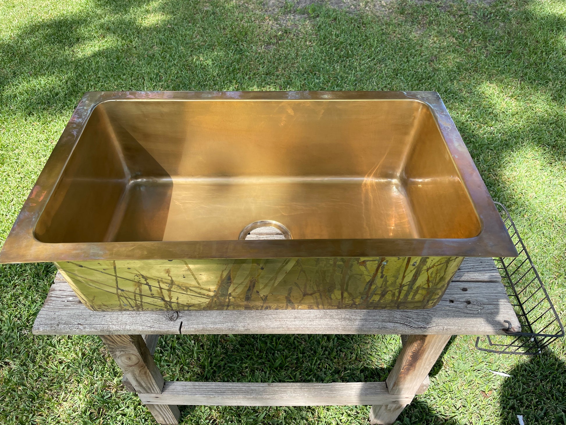 Unlacquered Brass Kitchen Sink