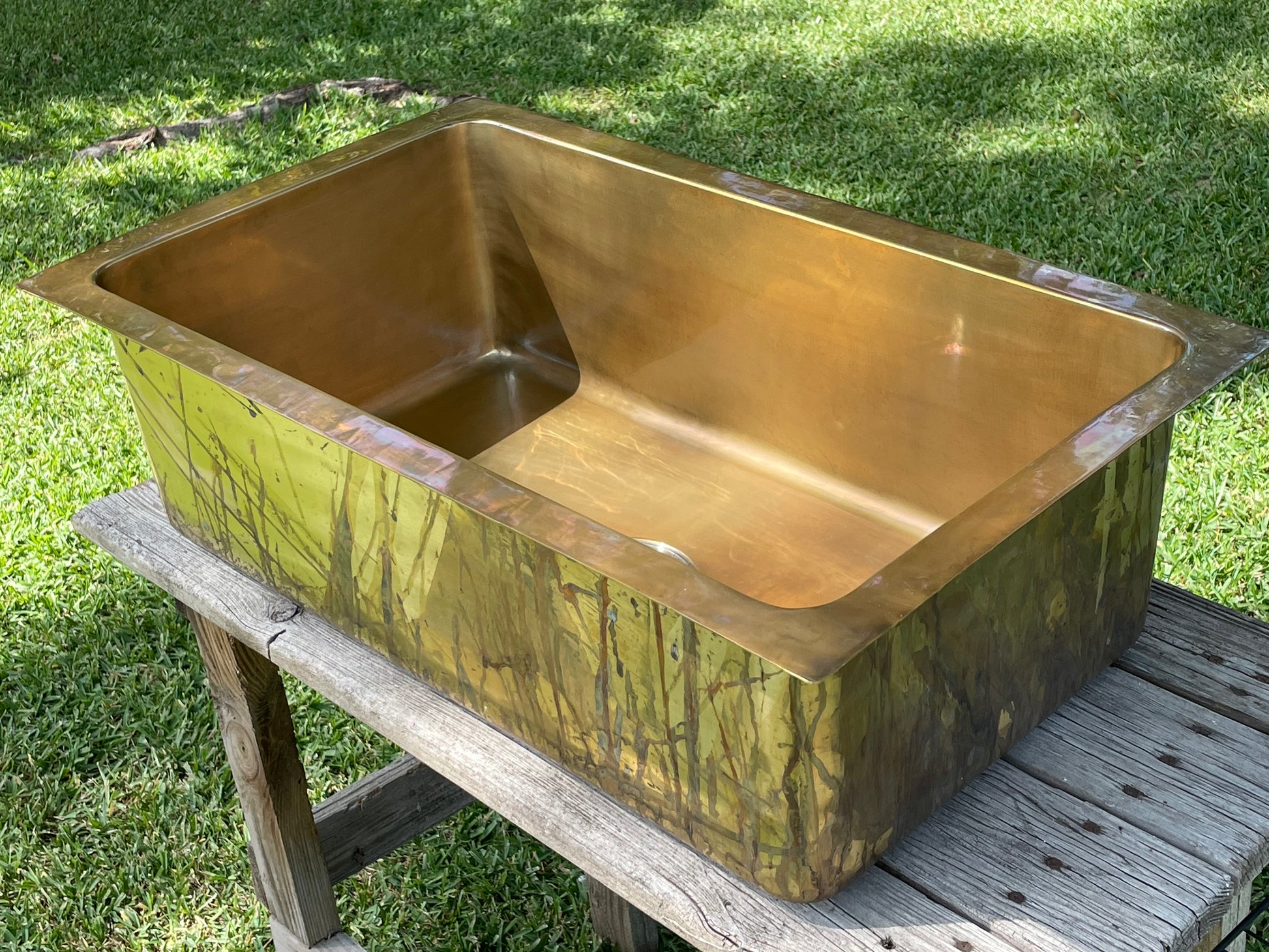 Unlacquered Brass Kitchen Sink