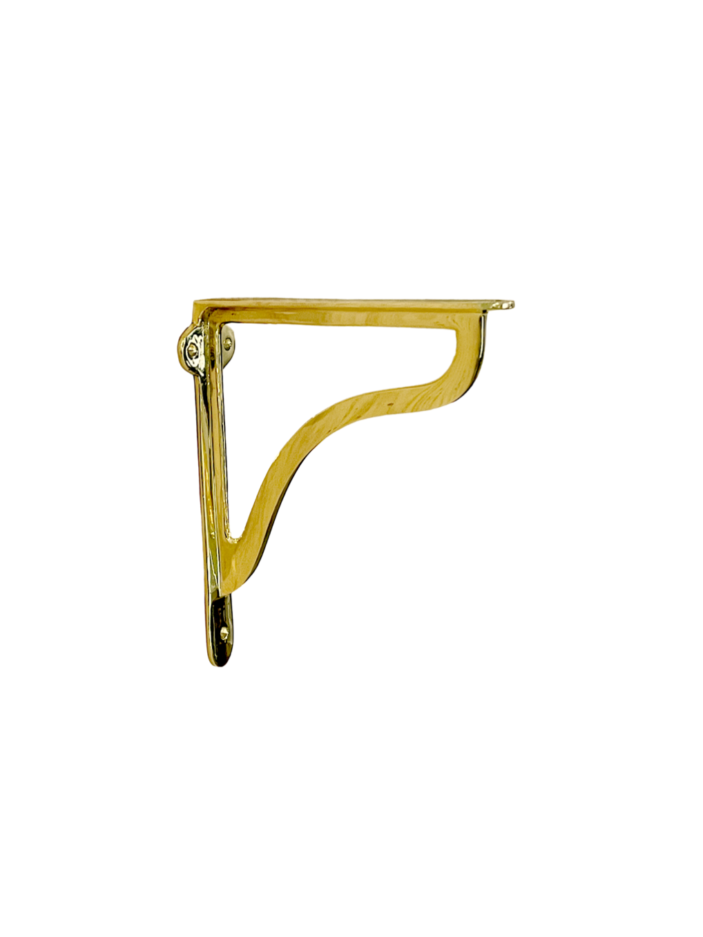 HRLBrass Shelf Bracket - Polished Unlacquered Brass