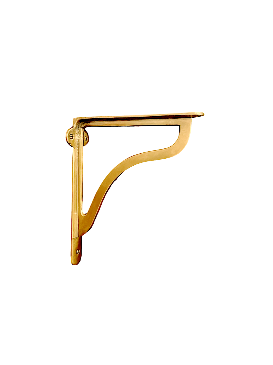 HRLBrass Shelf Bracket - Burnished Unlacquered Brass