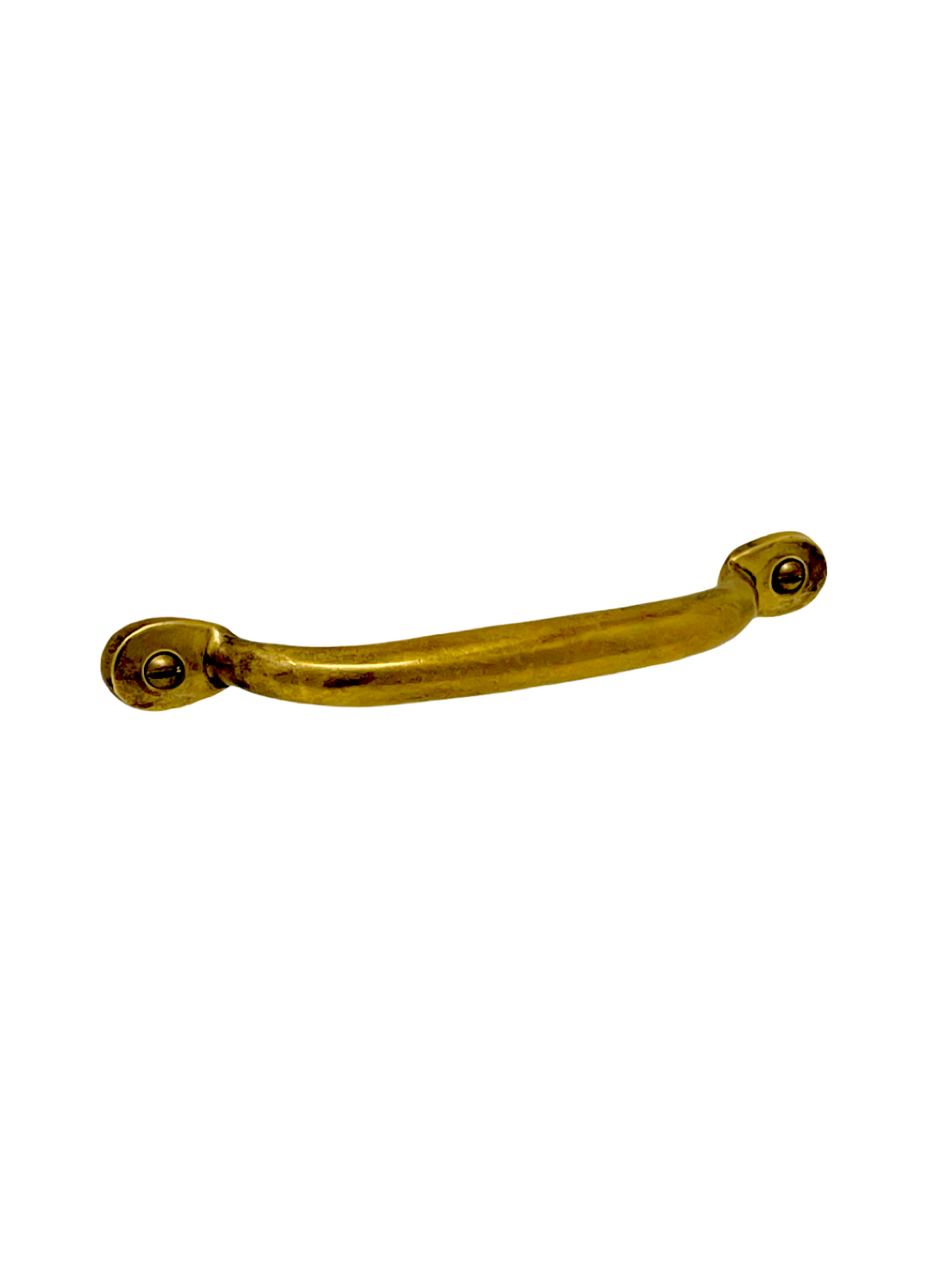 Brass drawer pull - Curved pull handle - Twisting handle