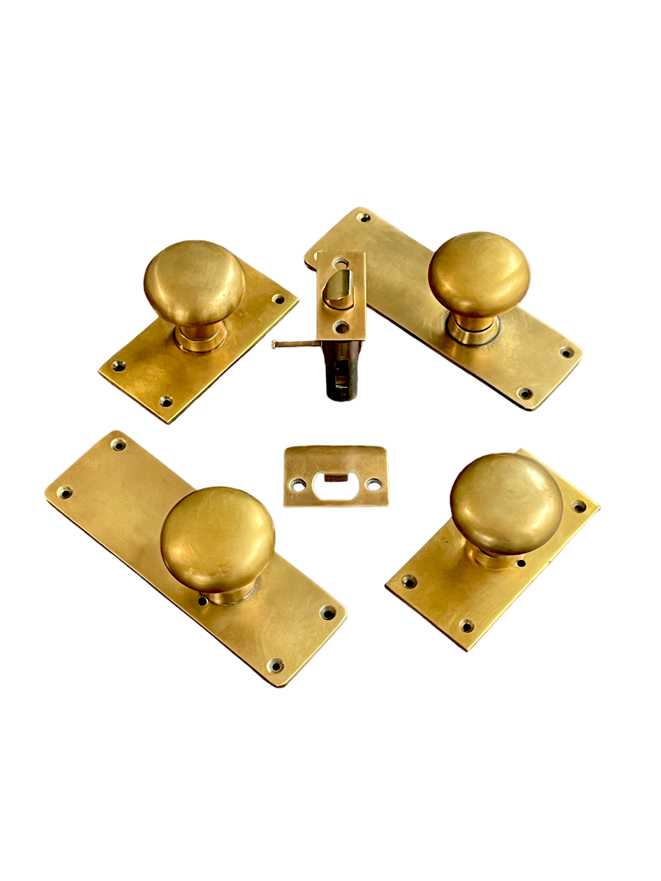 Hapny Home [R04-SB] Solid Brass Cabinet Knob - Ribbed Series