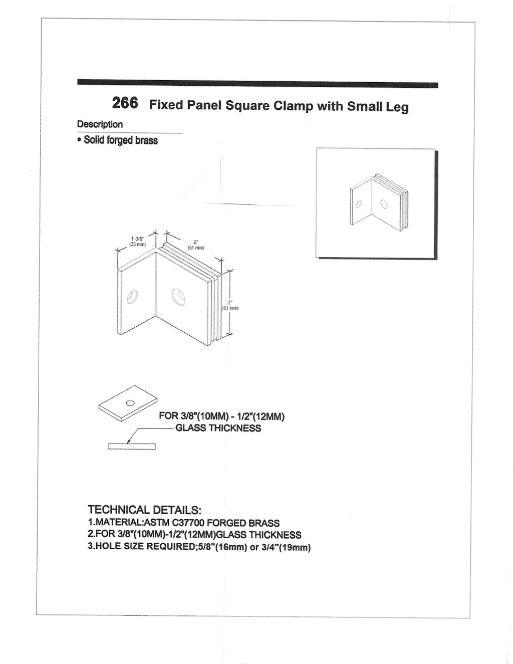 HRLBrass Shower Clips and Hinges