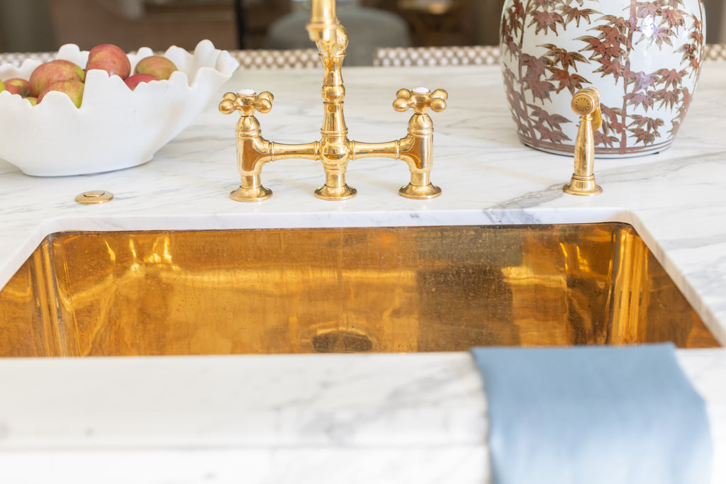 Unlacquered Brass Kitchen Sink
