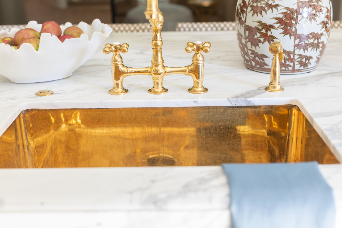 Unlacquered Brass Kitchen Sink