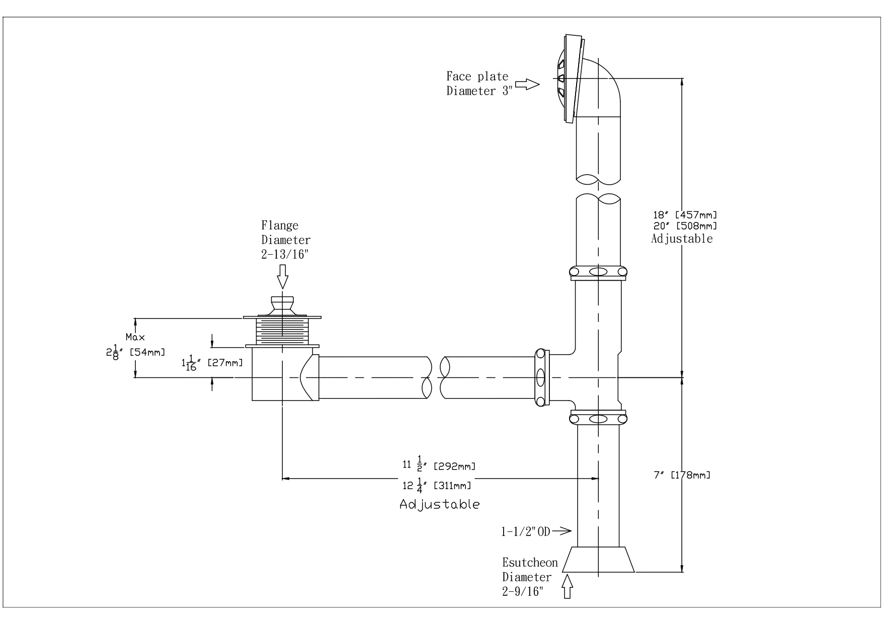 Lift and Turn Universal Tub Drain
