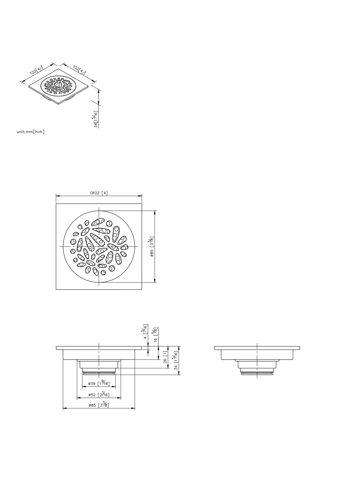 Universal Shower Drain