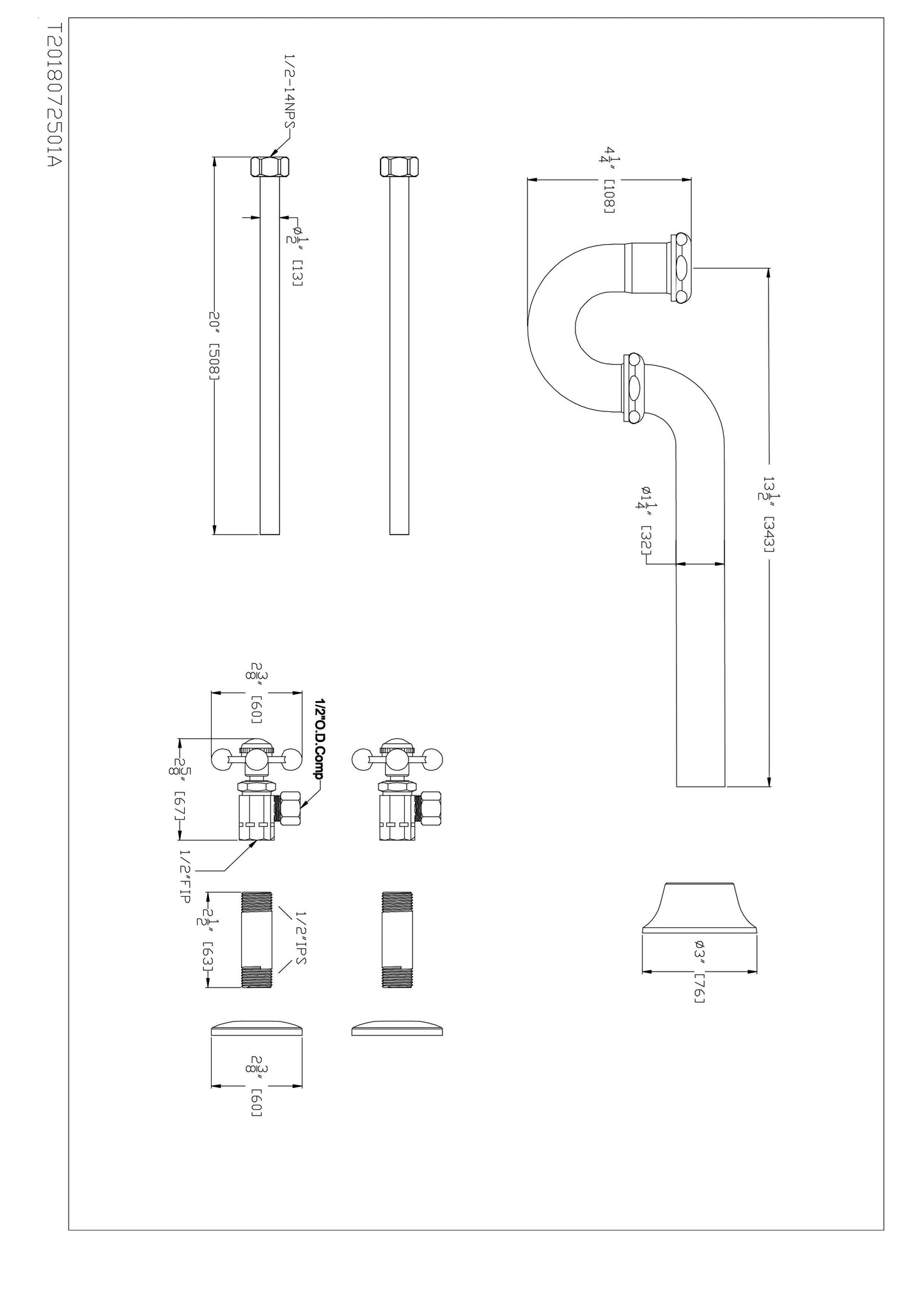 HRLBrass Exposed Plumbing Kit