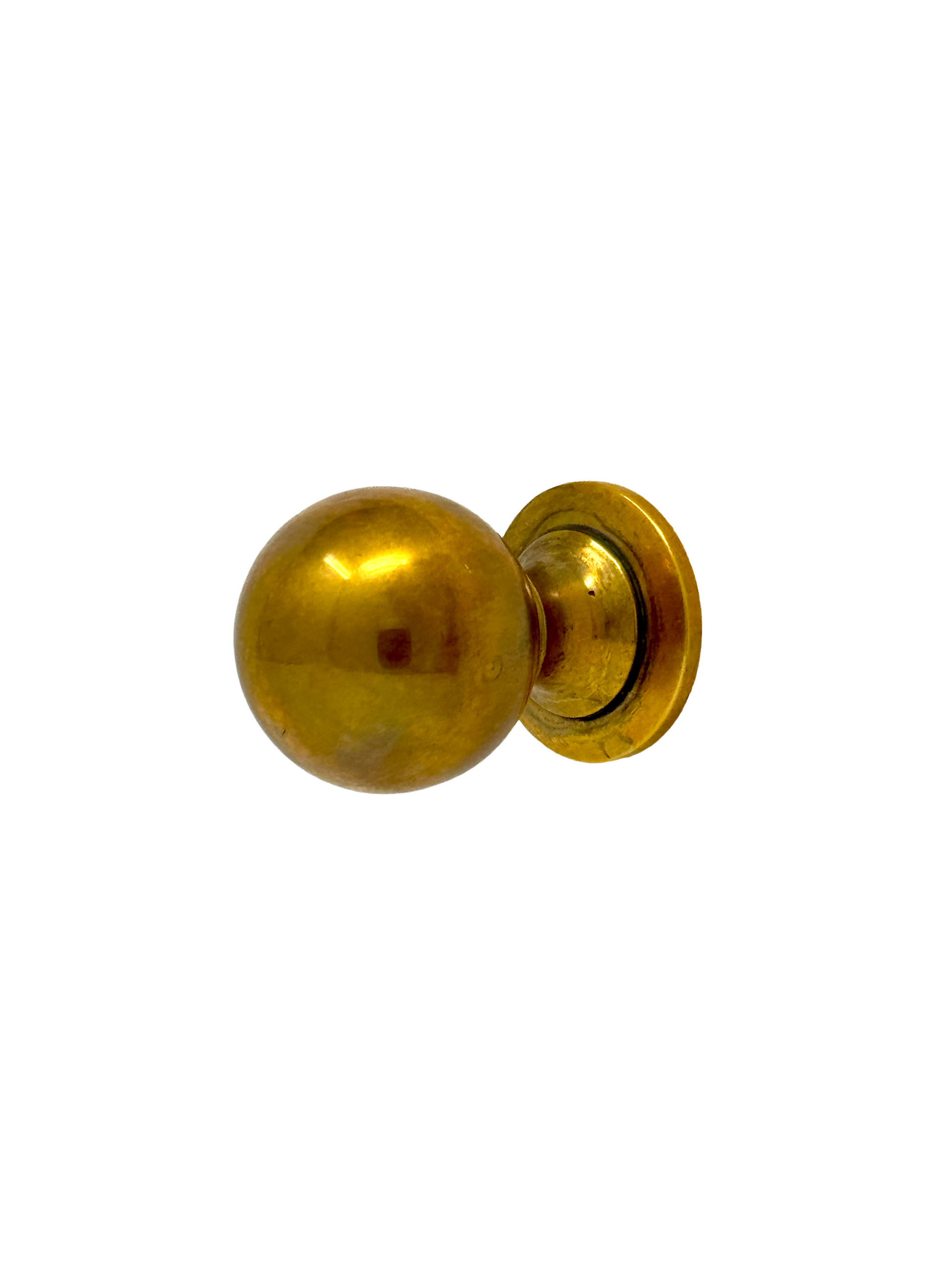 Luxe Unlacquered Brass Cabinet Ball Knob 1-1/8 in Polished Brass