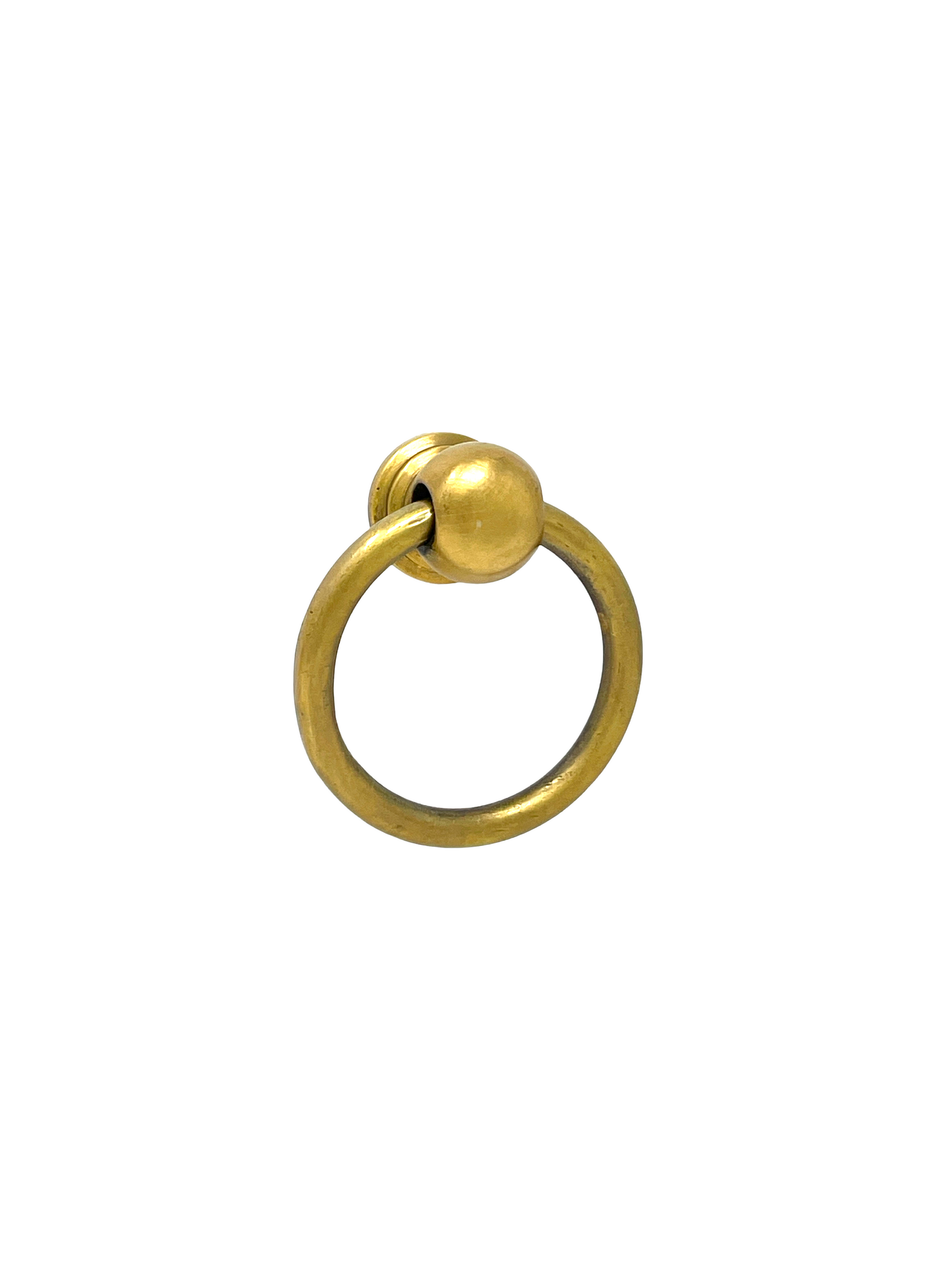 HRLBrass Ring Pull Vintage Unlacquered Brass HRLBrass Ring Pull Vintage Unlacquered Brass