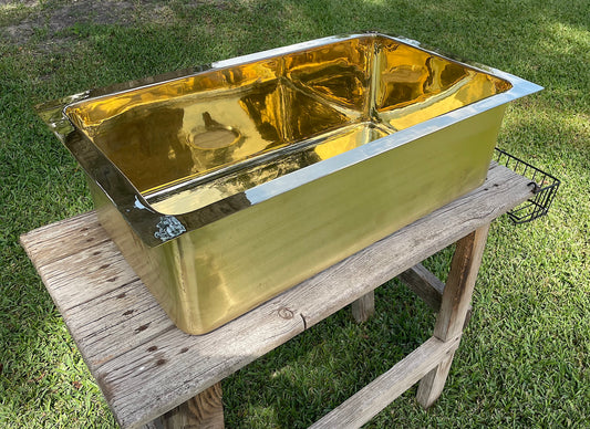 Unlacquered Brass Kitchen Sink