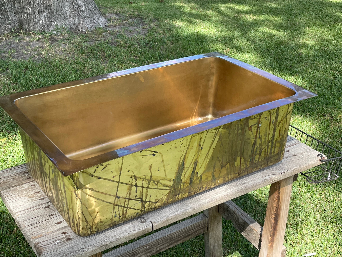 Unlacquered Brass Kitchen Sink