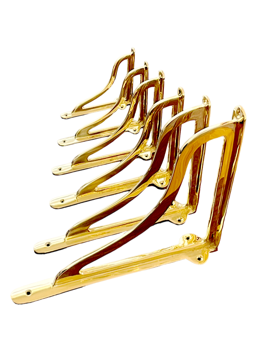 Brassfinders: Brass Tube Mounted Shelf Bracket (1 in.)