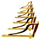 HRLBrass Shelf Brackets - Polished Unlacquered Brass