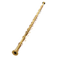 Unlacquered Brass Shower Curtain Rod with Curtain Hooks